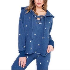Wildfox  Star printed hoodie in blue